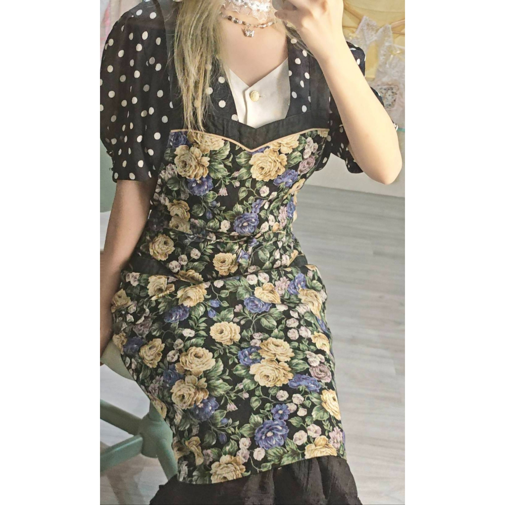 復古花圍裙-細節圖6