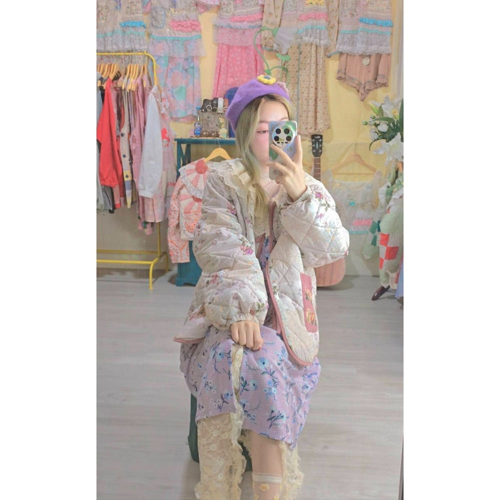 碼芬紫古著洋裝-細節圖2