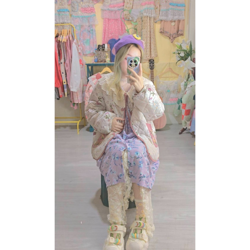 碼芬紫古著洋裝-細節圖3