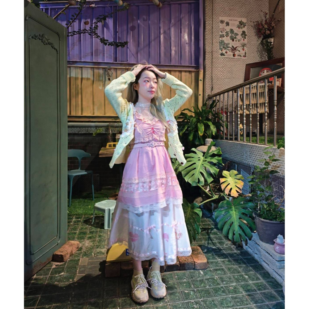 櫻桃黃針織古著衫-細節圖2