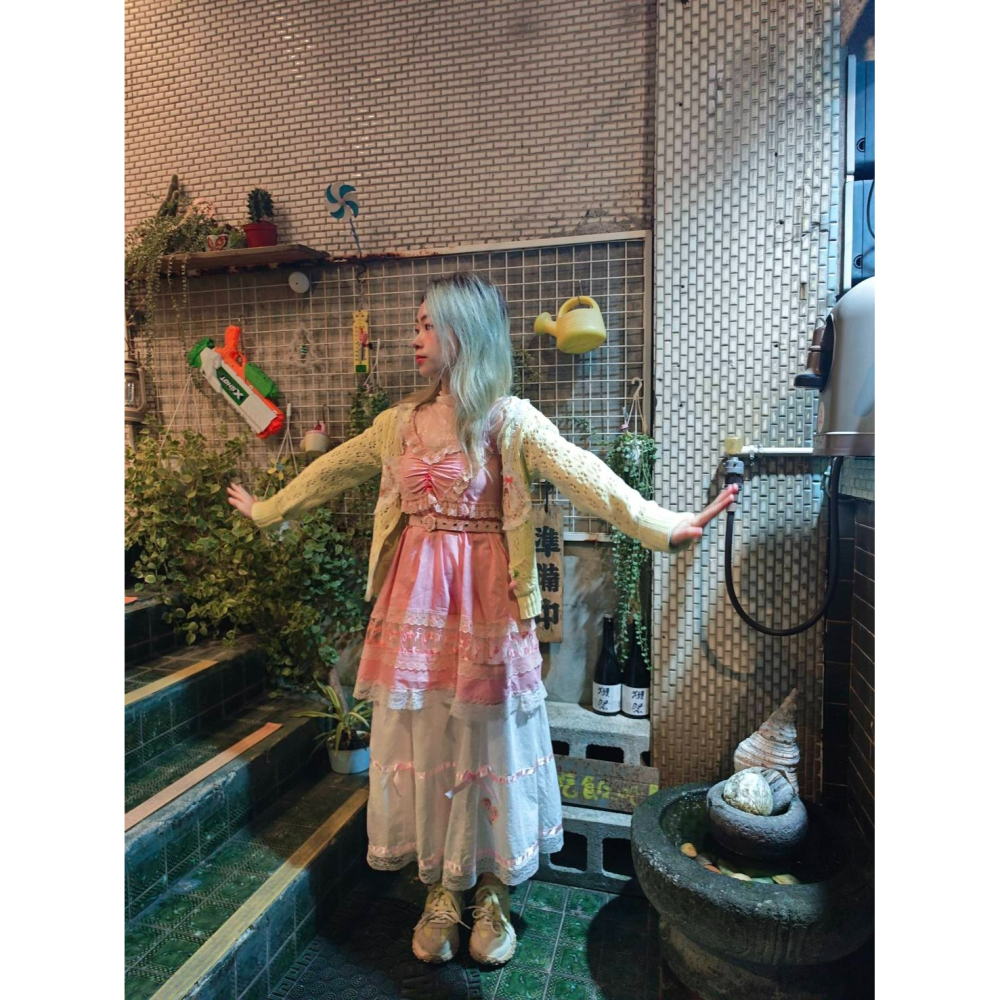 櫻桃黃針織古著衫-細節圖3