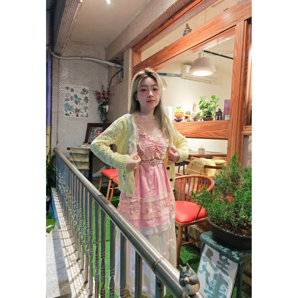 櫻桃黃針織古著衫-細節圖7