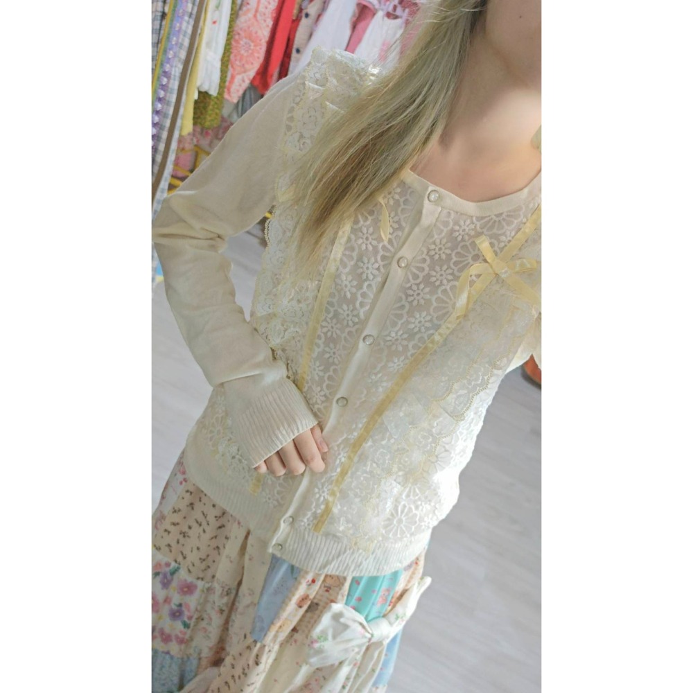 蕾絲米毛衣-細節圖3