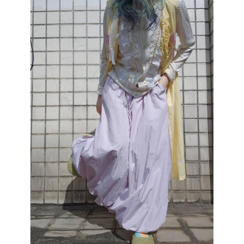 淡黃古著背心裙-細節圖5