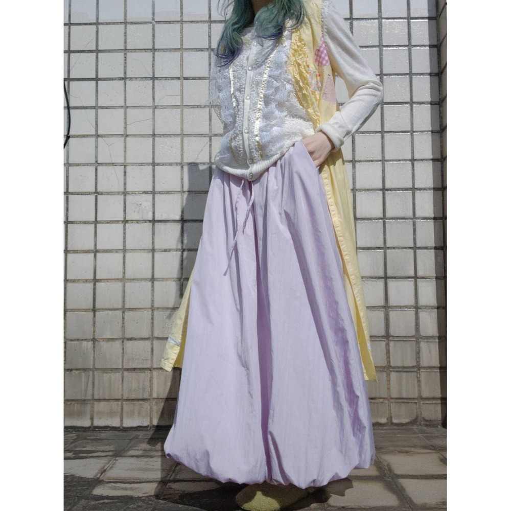 淡黃古著背心裙-細節圖6