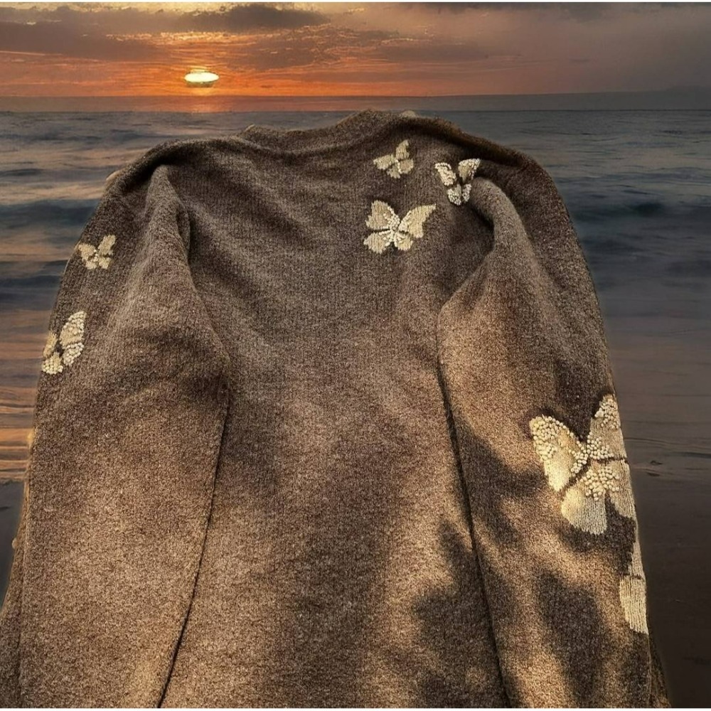 蝴蝶古著毛衣-細節圖7