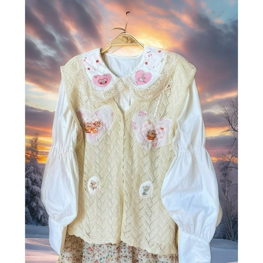 針織古著背心-細節圖4