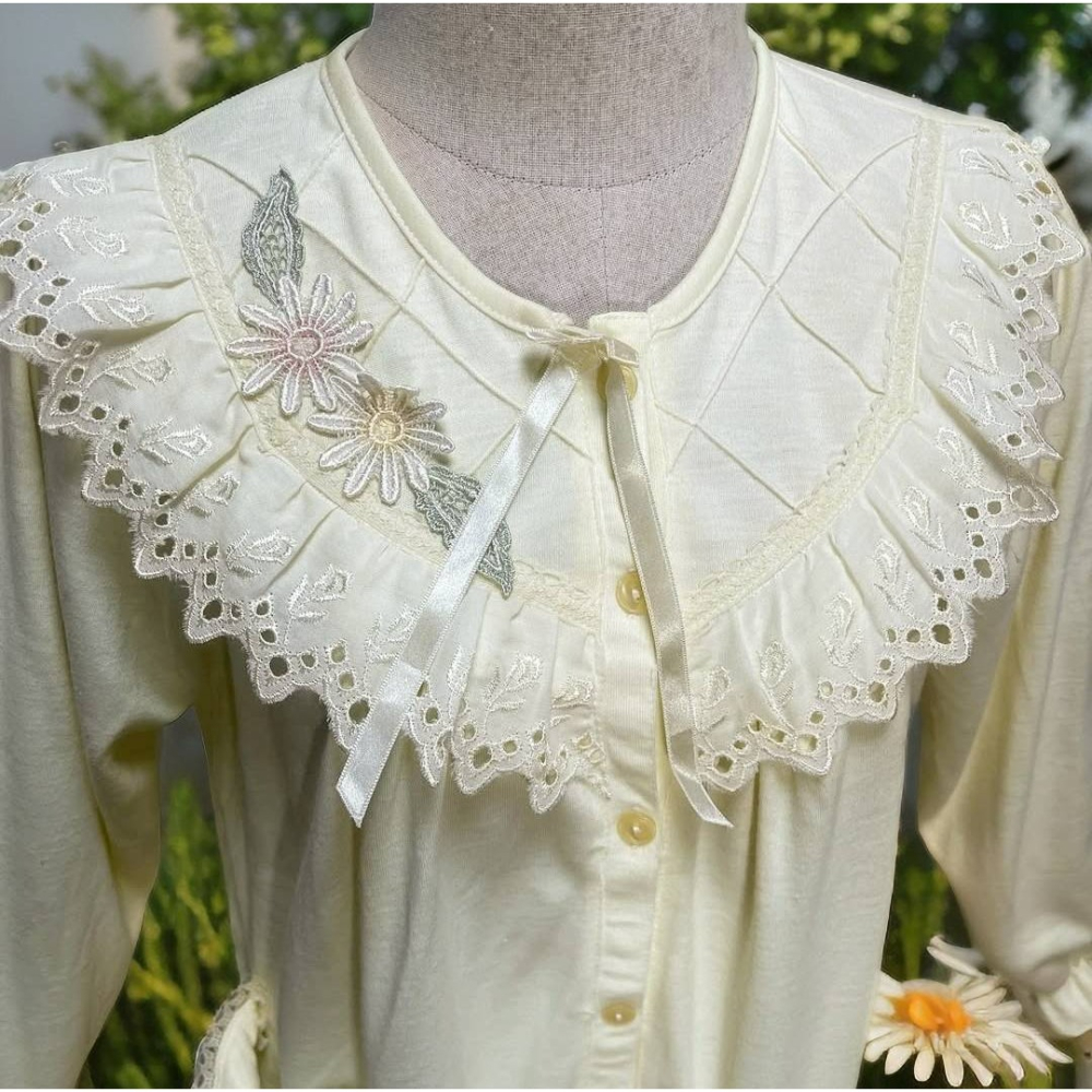 古著黃棉上衣-細節圖2