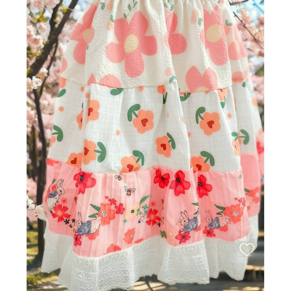 古著拼接花裙-細節圖2