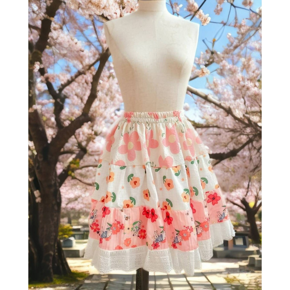 古著拼接花裙-細節圖3