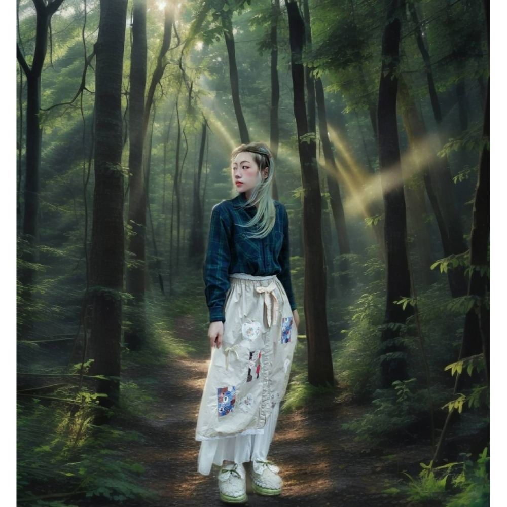 古著厚格子襯衫-細節圖4