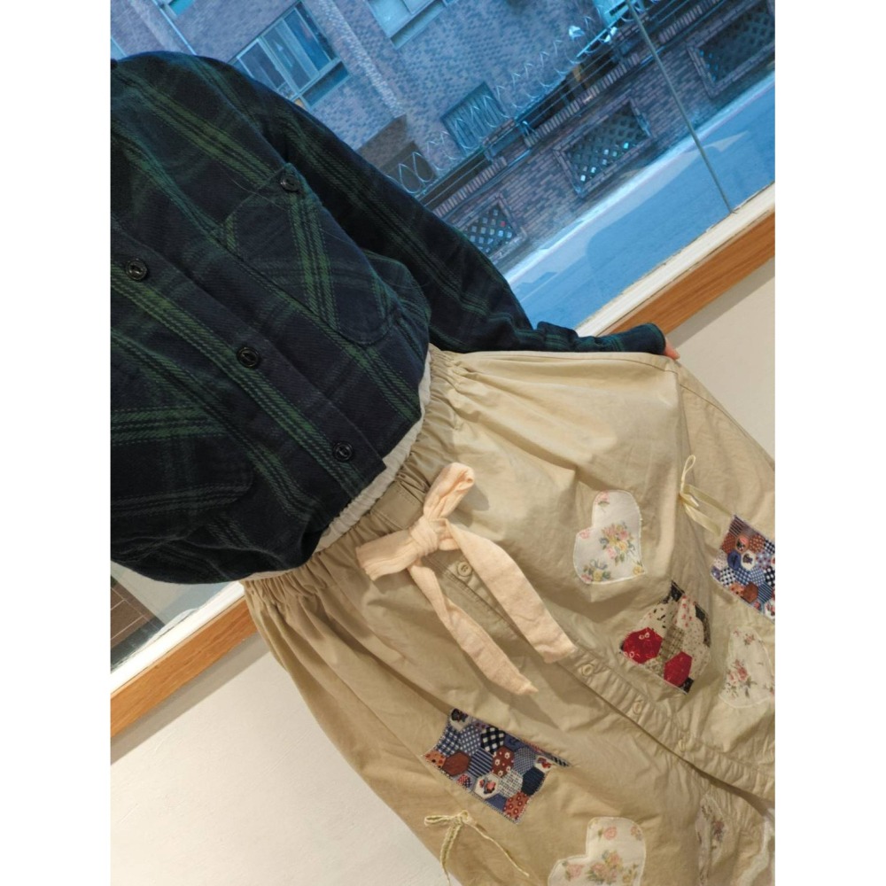 古著厚格子襯衫-細節圖5