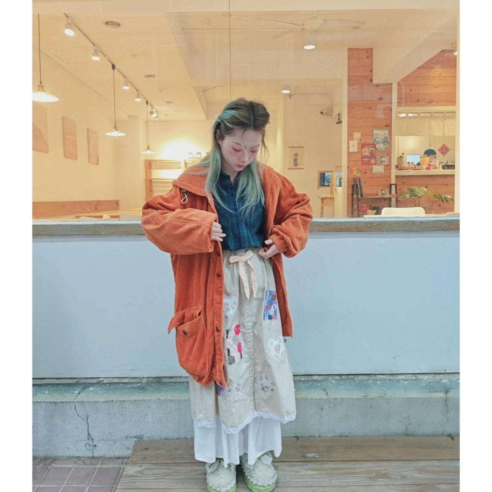 古著厚格子襯衫-細節圖9