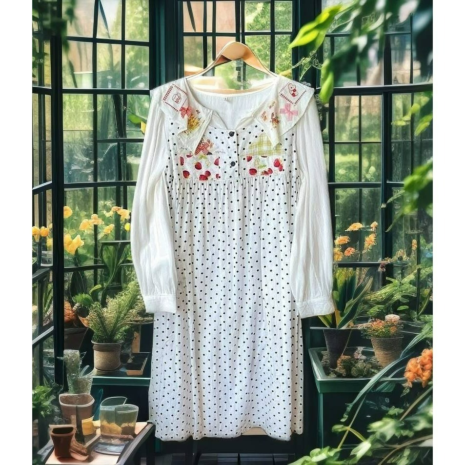 古著點點背心裙-細節圖2