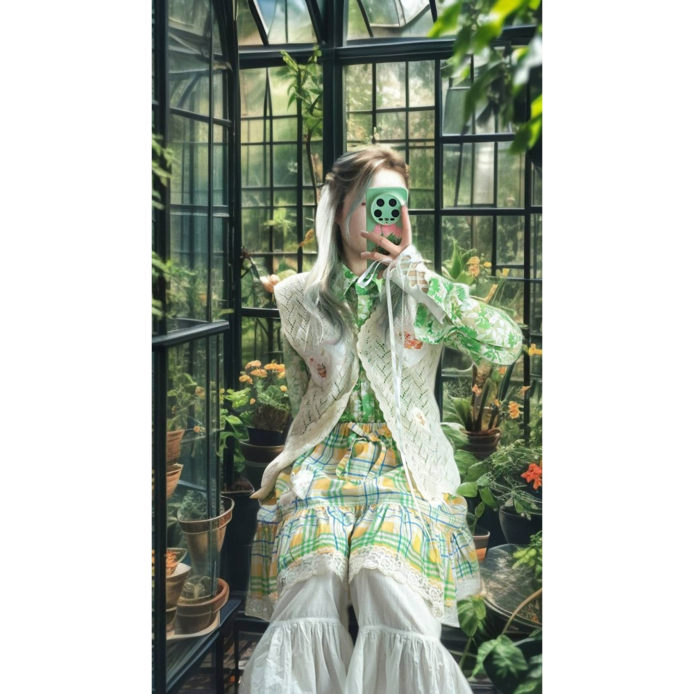 雪紡綠襯衫-細節圖4