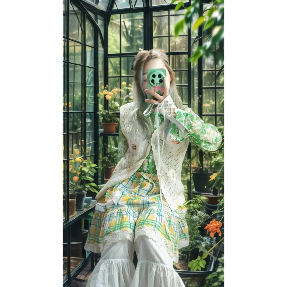 雪紡綠襯衫-細節圖5