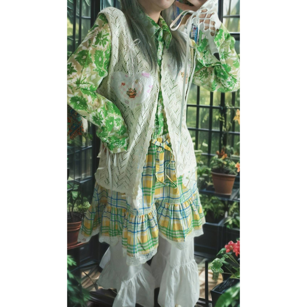 雪紡綠襯衫-細節圖7