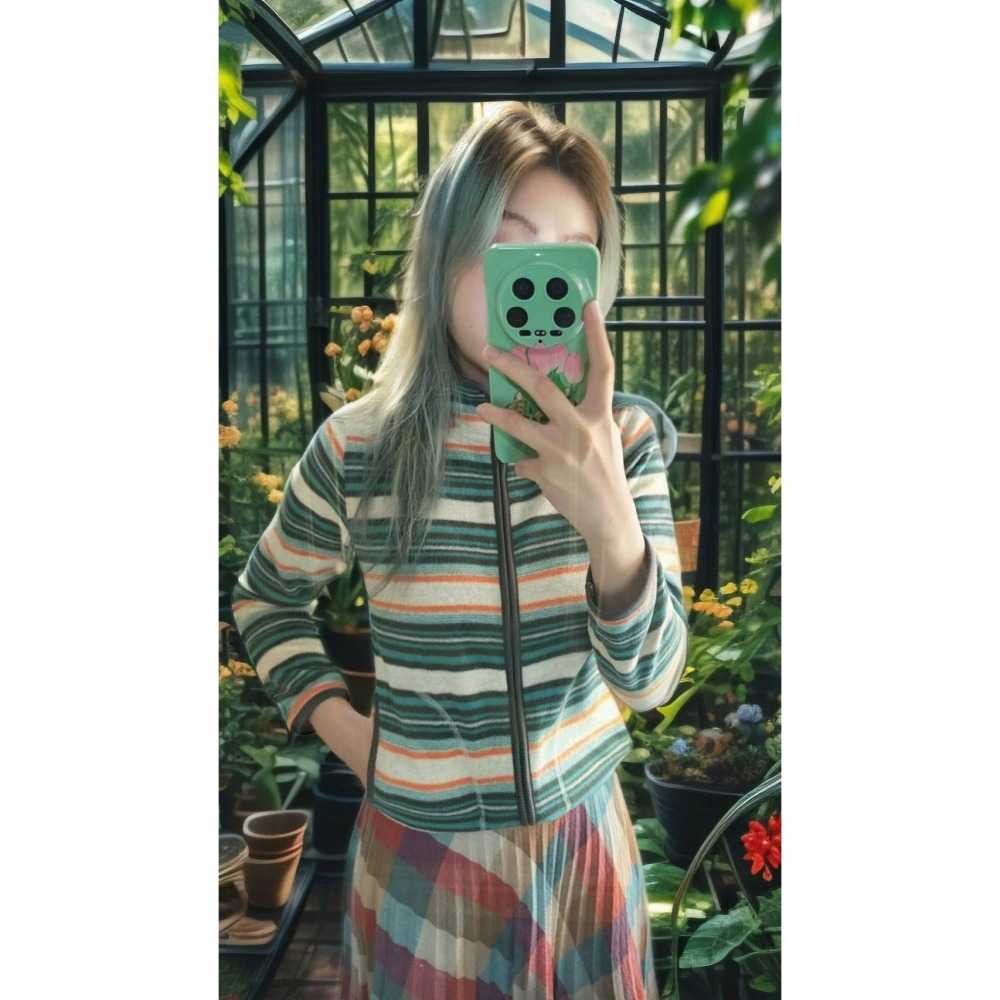 條紋古著外套-細節圖4