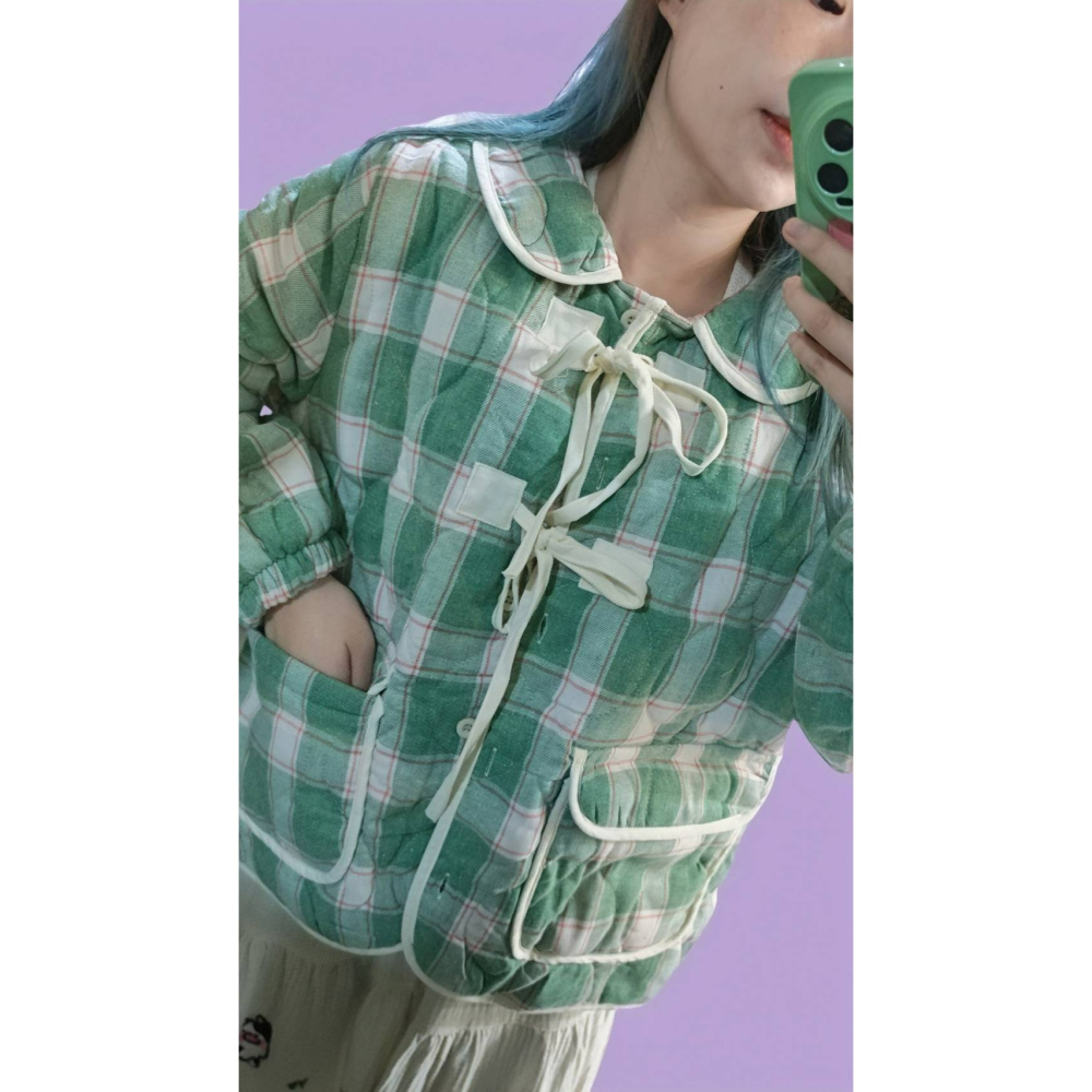 格子外套-細節圖2