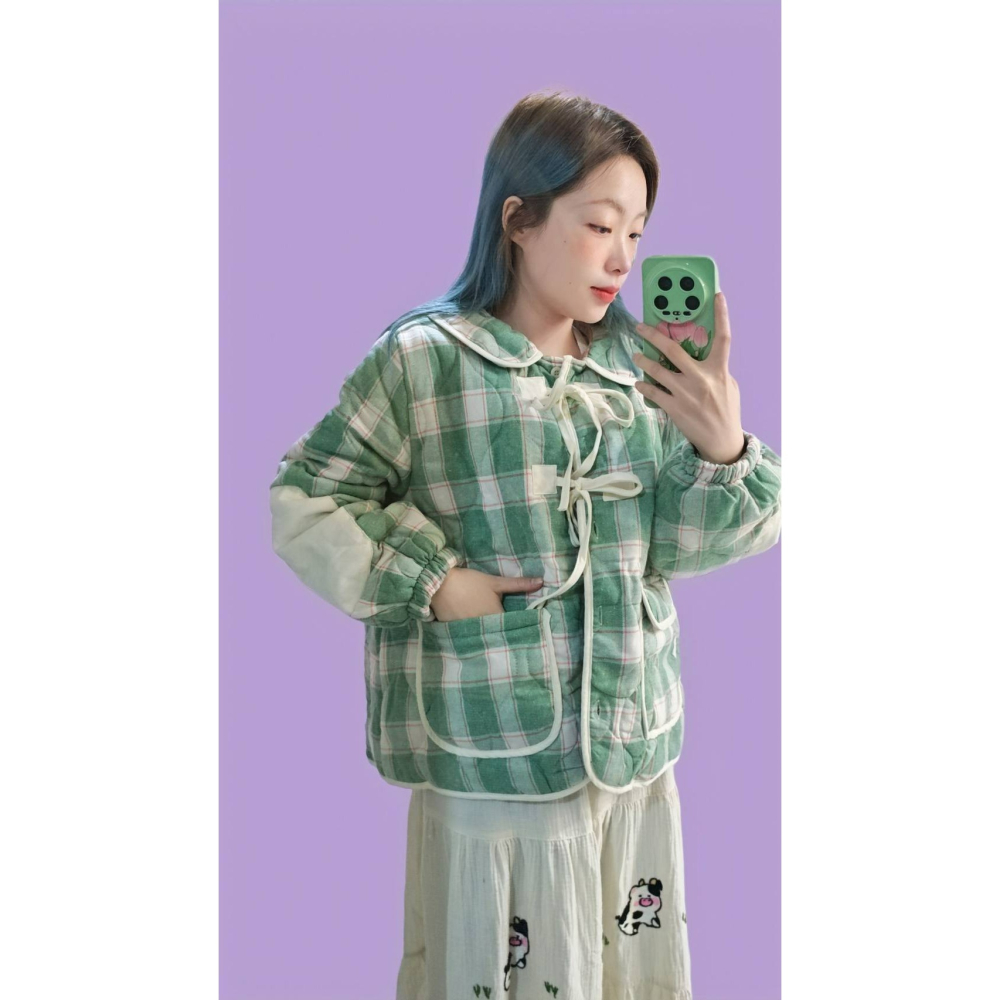 格子外套-細節圖3