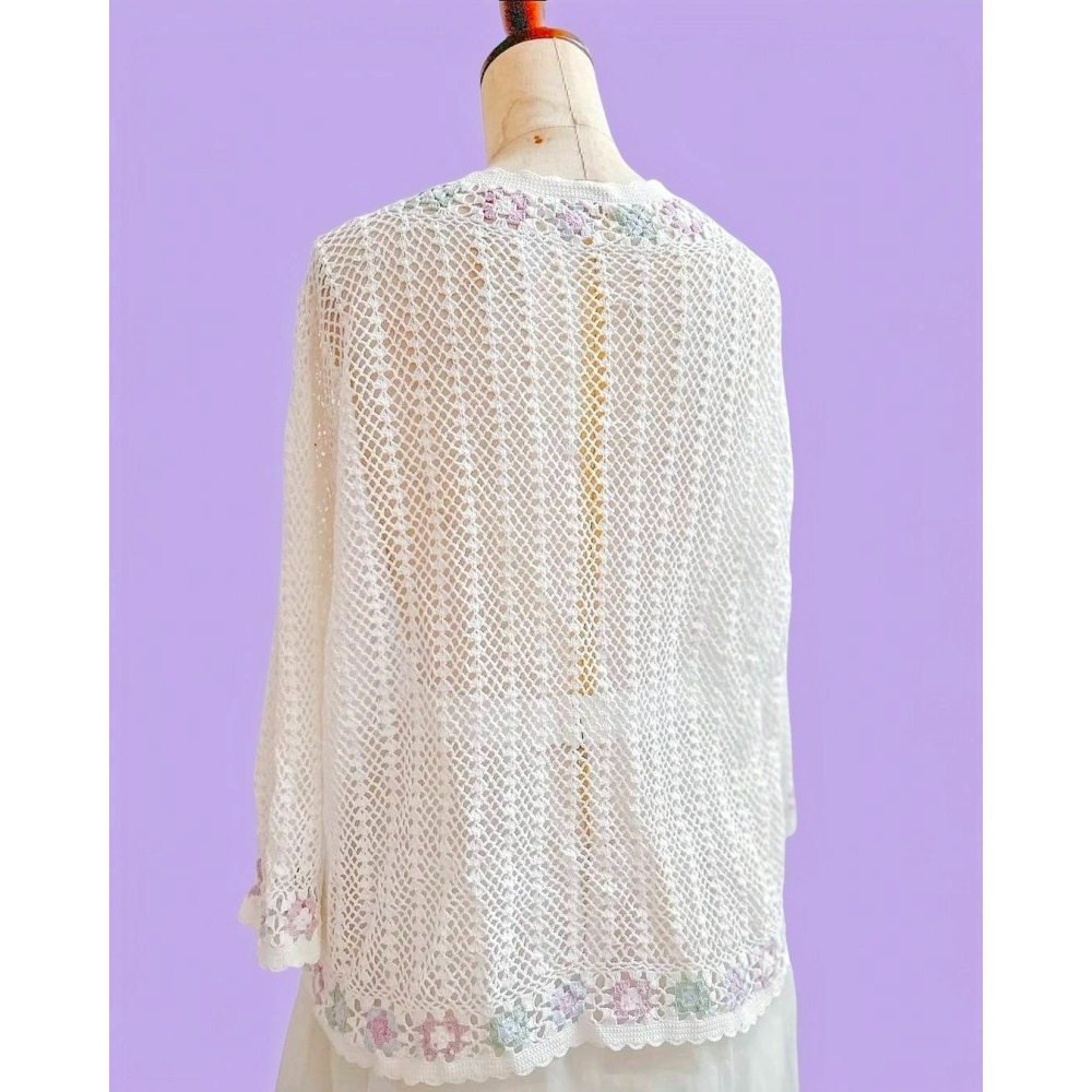 古著針織花朵衫-細節圖4