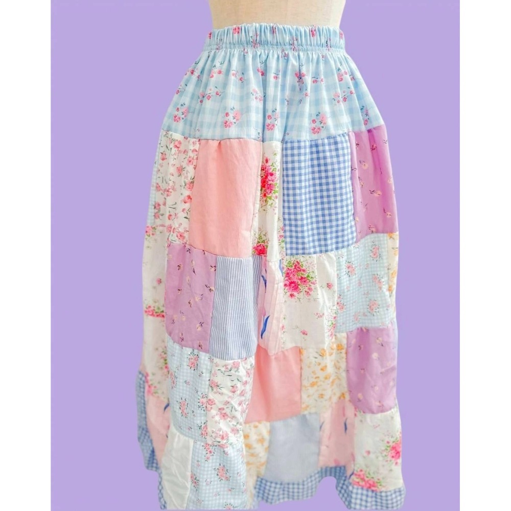 手做拼布裙-細節圖2