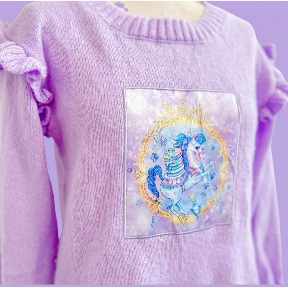 紫色獨角獸毛衣-細節圖7