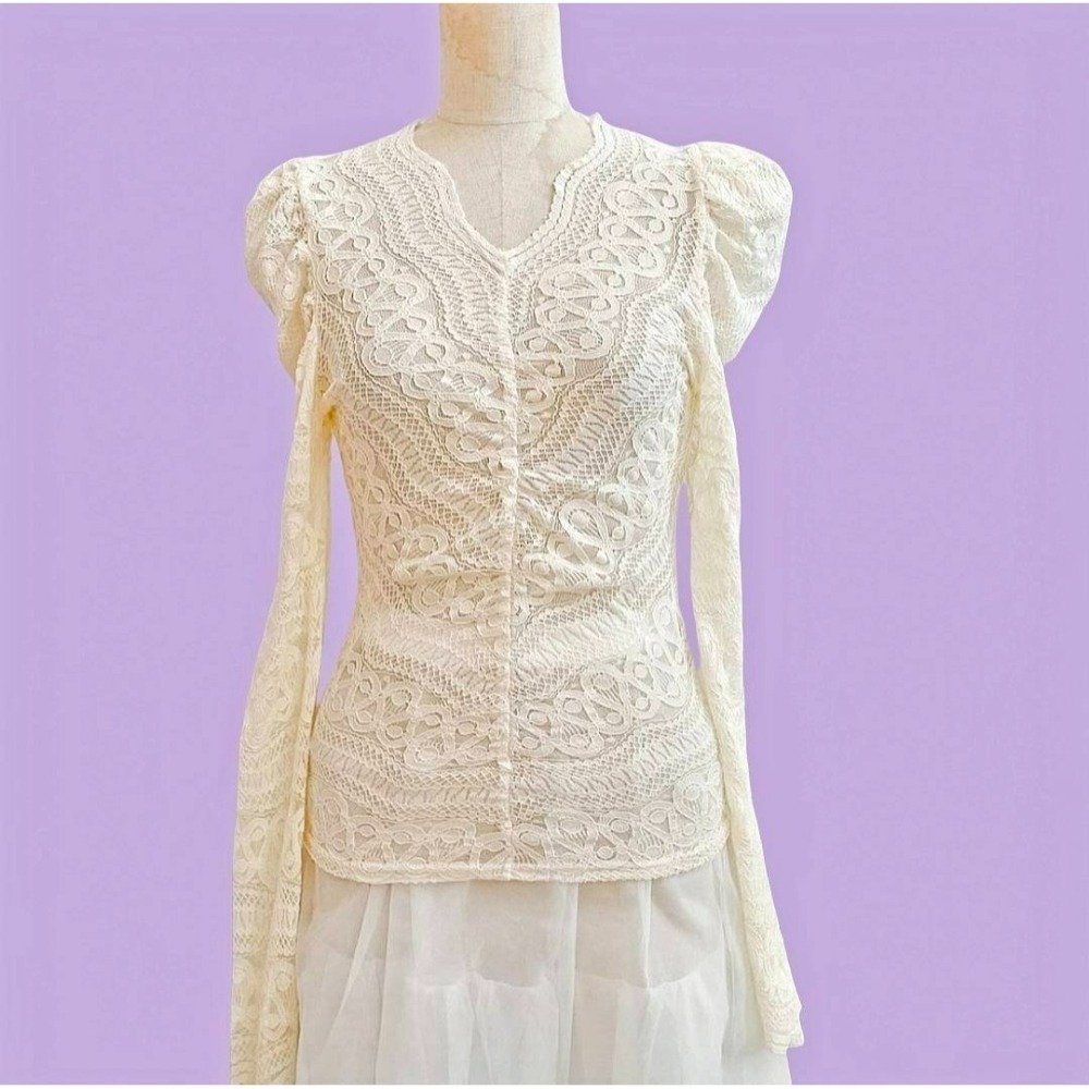 全蕾絲上衣-細節圖6