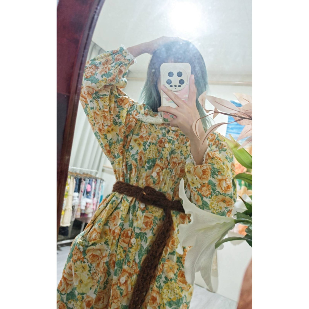 古著日葵洋裝-細節圖3