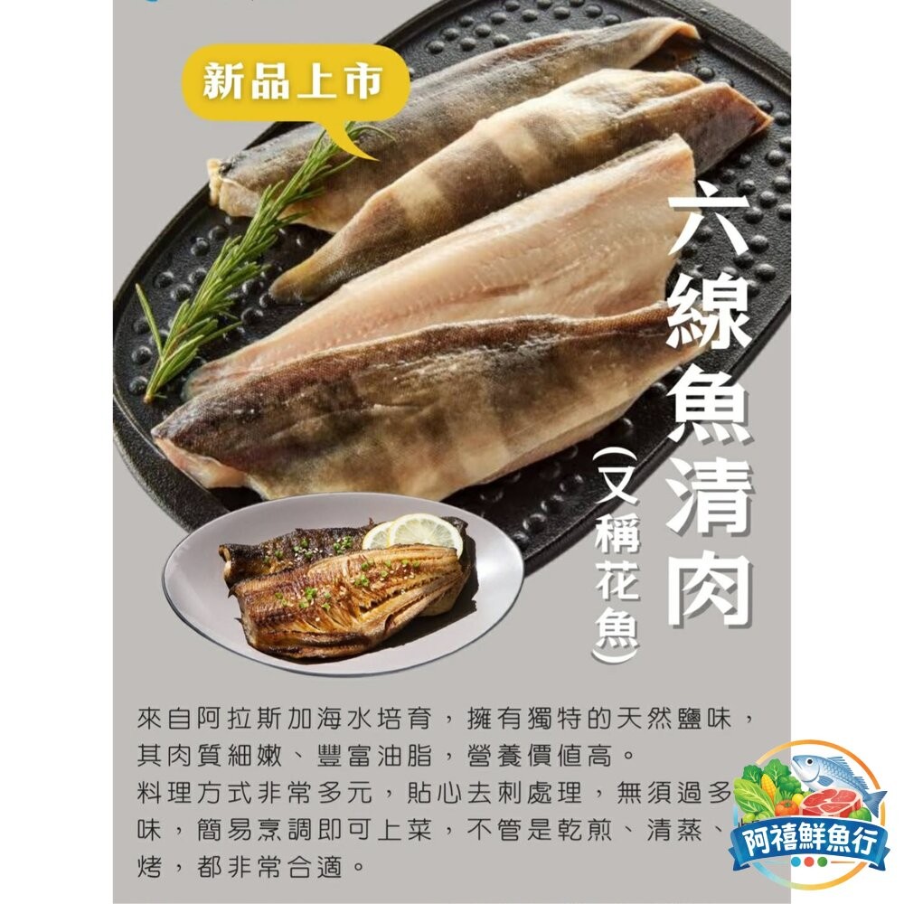 板橋阿禧鮮魚行六線魚  花魚  無刺魚片  全站799元免運費 現貨