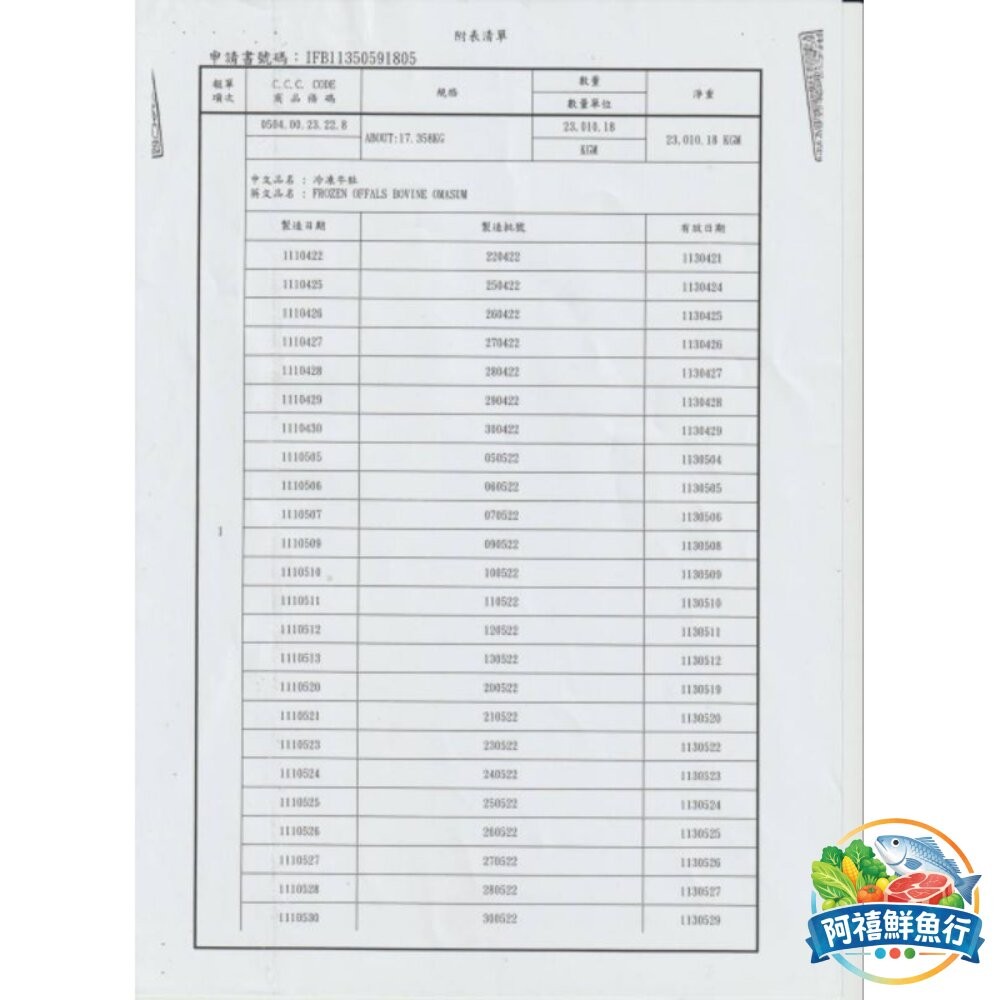 板橋阿禧鮮魚行黑毛肚 百頁 牛  全站799元免運費 現貨-細節圖2