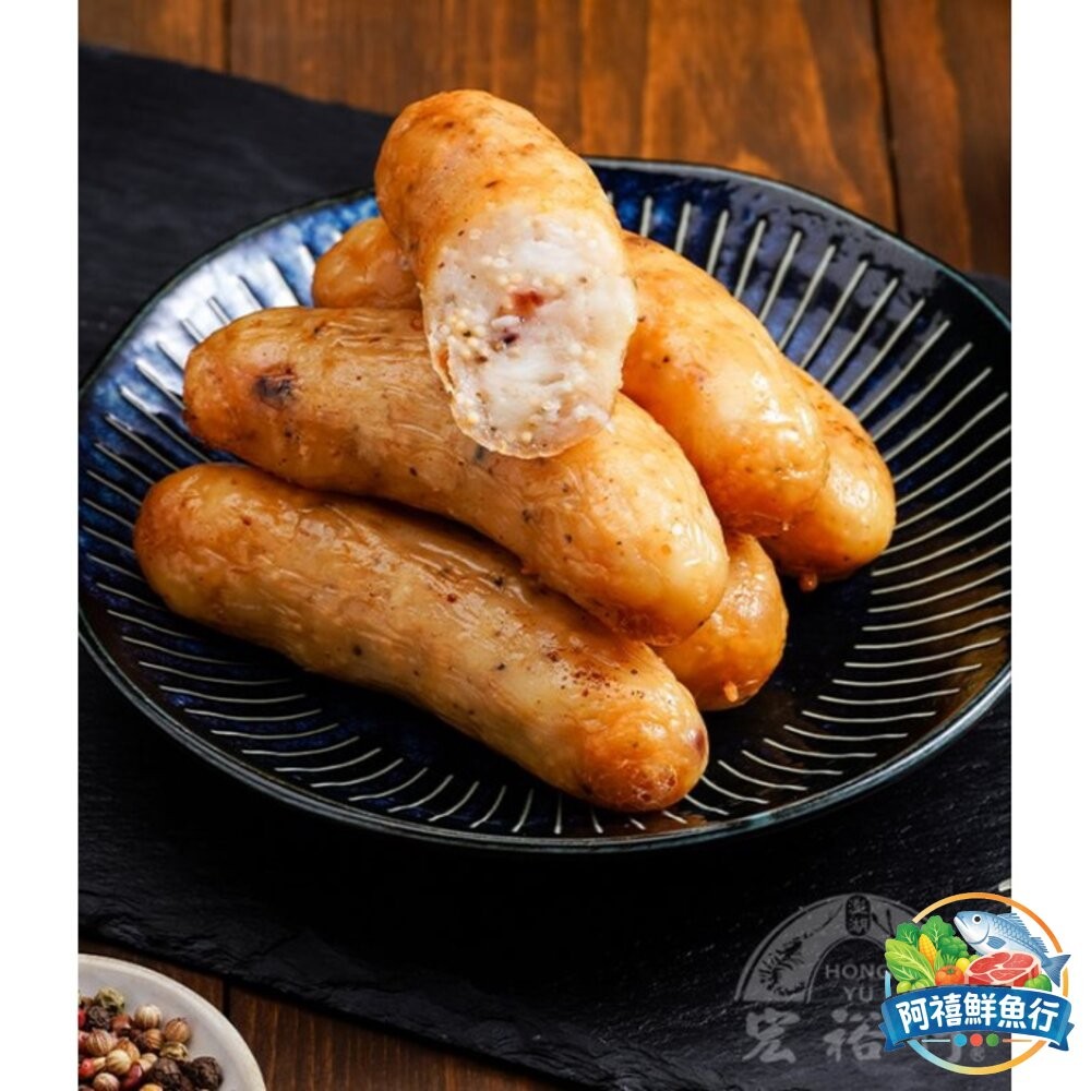板橋阿禧鮮魚行宏裕行 飛魚卵花枝香腸 澎湖 香腸 300g  全站799元免運費 現貨-細節圖3