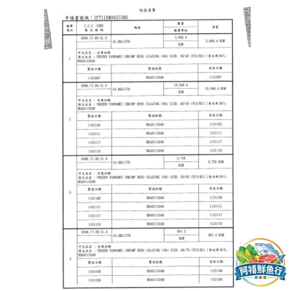 板橋阿禧鮮魚行【嚴選鮮蝦｜大白蝦上桌】〔訂單滿兩千限量加購兩盒 〕海蝦 草蝦 白刺蝦 手臂蝦 泰國蝦 蝦  全站799-細節圖3