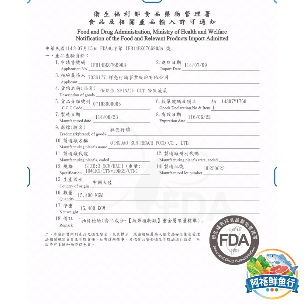 板橋阿禧鮮魚行熟冷凍  青花菜 綠花菜 綠花椰菜 花椰菜  冷凍蔬菜  蔬菜  全站799元免運費 現貨-細節圖2