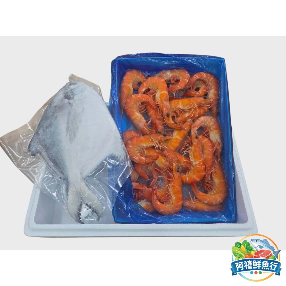 板橋阿禧鮮魚行​🧧【吉祥如意】頂級海鮮禮盒 — ​富貴白鯧 ​鴻運大蝦 ​極品干貝 ​鮮甜軟絲  讓您的心意，大氣又鮮-細節圖3