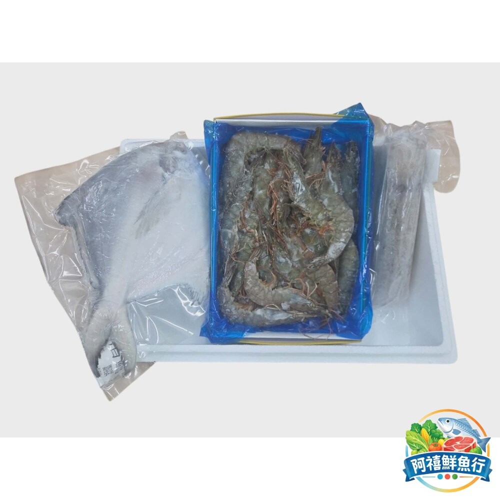 板橋阿禧鮮魚行​🧧【吉祥如意】頂級海鮮禮盒 — ​富貴白鯧 ​鴻運大蝦 ​極品干貝 ​鮮甜軟絲  讓您的心意，大氣又鮮-細節圖4
