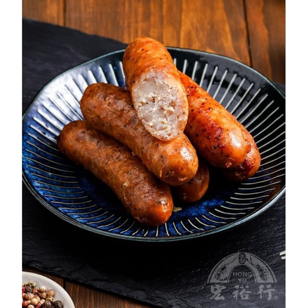 宏裕行黑豬肉飛魚卵香腸300g