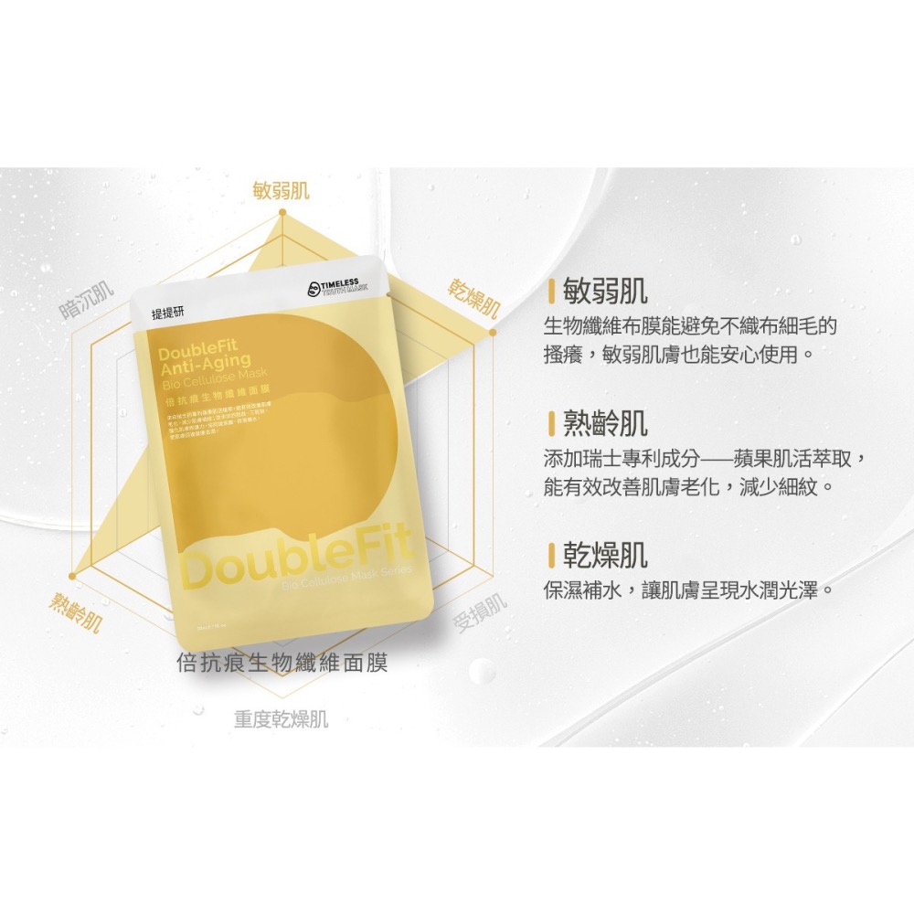 【提提研】現貨 DoubleFit 透亮翻倍 面膜 倍淨萃玫瑰生物纖維面膜 倍燦光生物纖維面膜 倍潤透生物纖維面膜-細節圖3