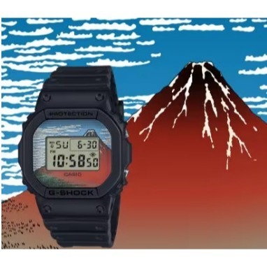 G-SHOCK DW-5600KHK25-1 富嶽三十六景-神奈川沖浪裏 日本製+DW-5600KHG25-1 凱風快晴-細節圖2