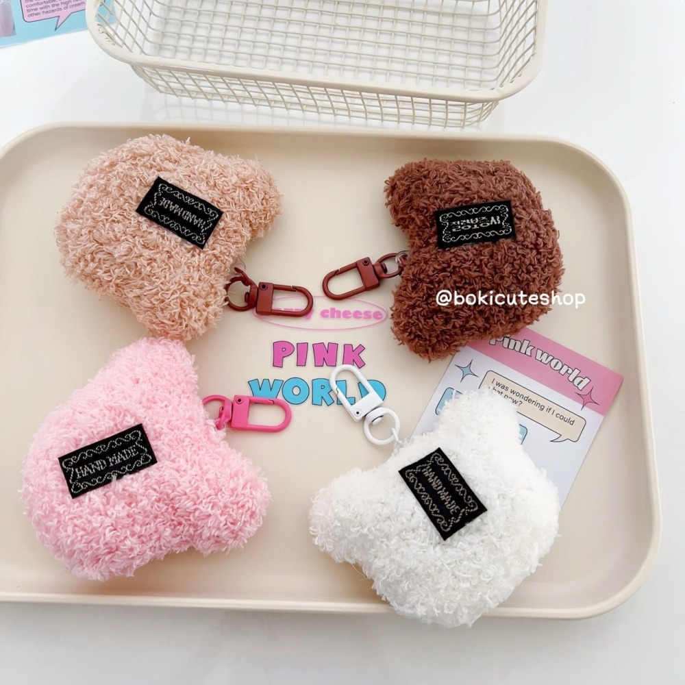 ins DIY四款治愈小熊毛絨掛飾 鑰匙圈 吊飾-細節圖3