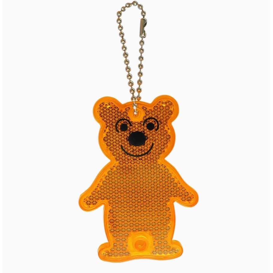 安全標誌小熊夜間反光掛飾/鑰匙圈-細節圖4