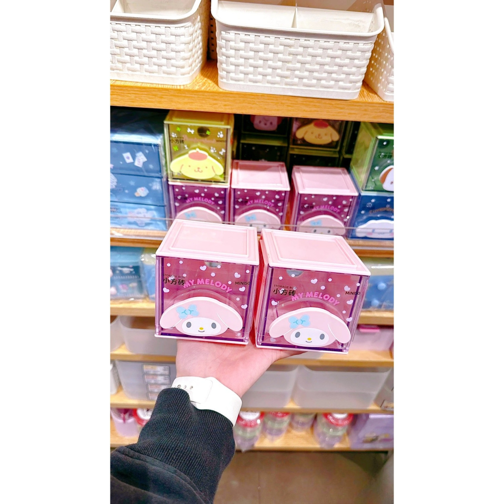 三麗鷗系列疊疊樂方形小收納盒｜可愛卡通收納盒 化妝盒 飾品盒 桌面整理盒 疊疊盒 收納神器-細節圖4