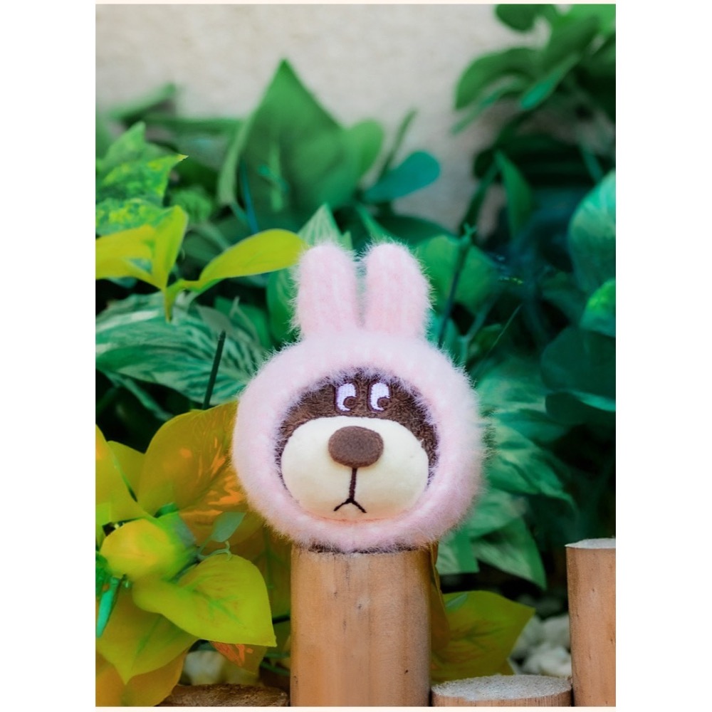 【小熊漢斯毛絨吊飾】兔頭造型角色公仔掛件｜可愛包包掛飾 公仔掛飾 包包吊飾 鑰匙圈 療癒小物-細節圖2