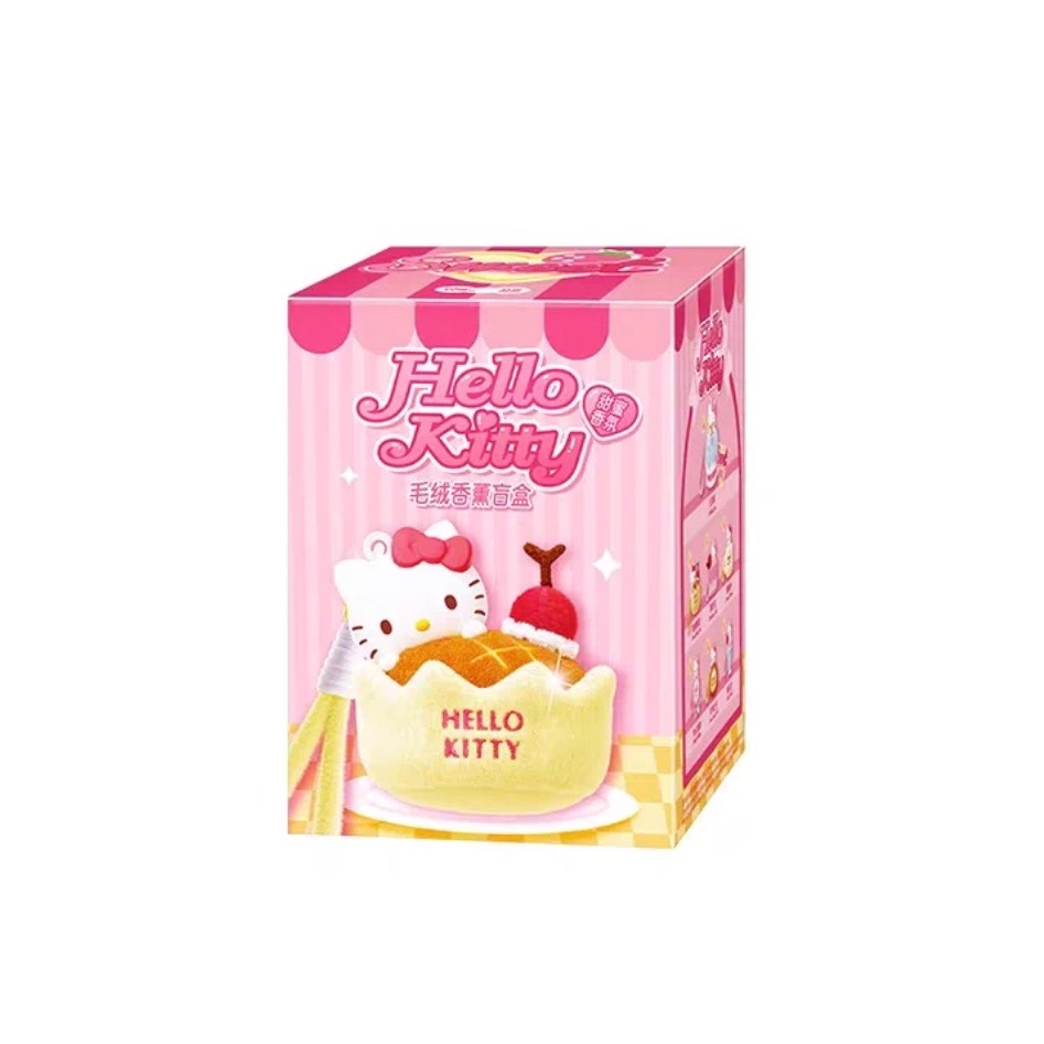 Hello Kitty盲盒吊飾｜甜點造型香薰公仔 毛絨香氛包包吊飾 多款隨機收藏角色掛件-規格圖8