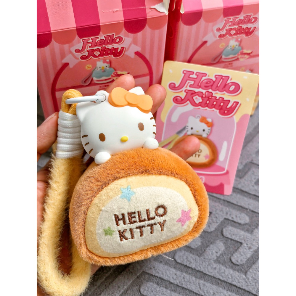 Hello Kitty盲盒吊飾｜甜點造型香薰公仔 毛絨香氛包包吊飾 多款隨機收藏角色掛件-規格圖8