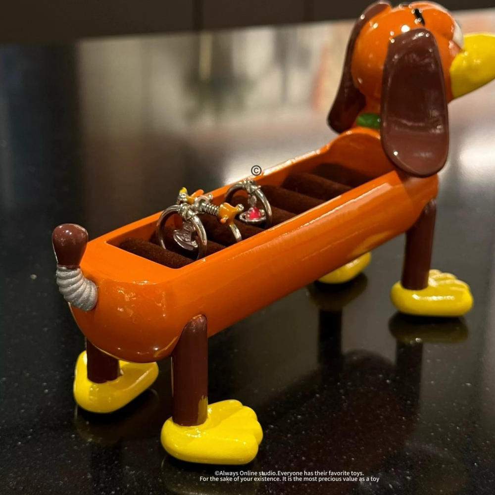 【彈簧狗擺飾首飾盒】角色造型戒指收納｜桌面收納小物/送禮禮物推薦/創意首飾展示架/飾品架🐾-細節圖5