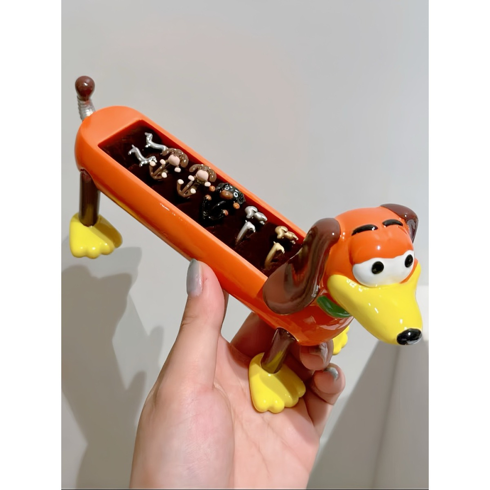 【彈簧狗擺飾首飾盒】角色造型戒指收納｜桌面收納小物/送禮禮物推薦/創意首飾展示架/飾品架🐾-細節圖6