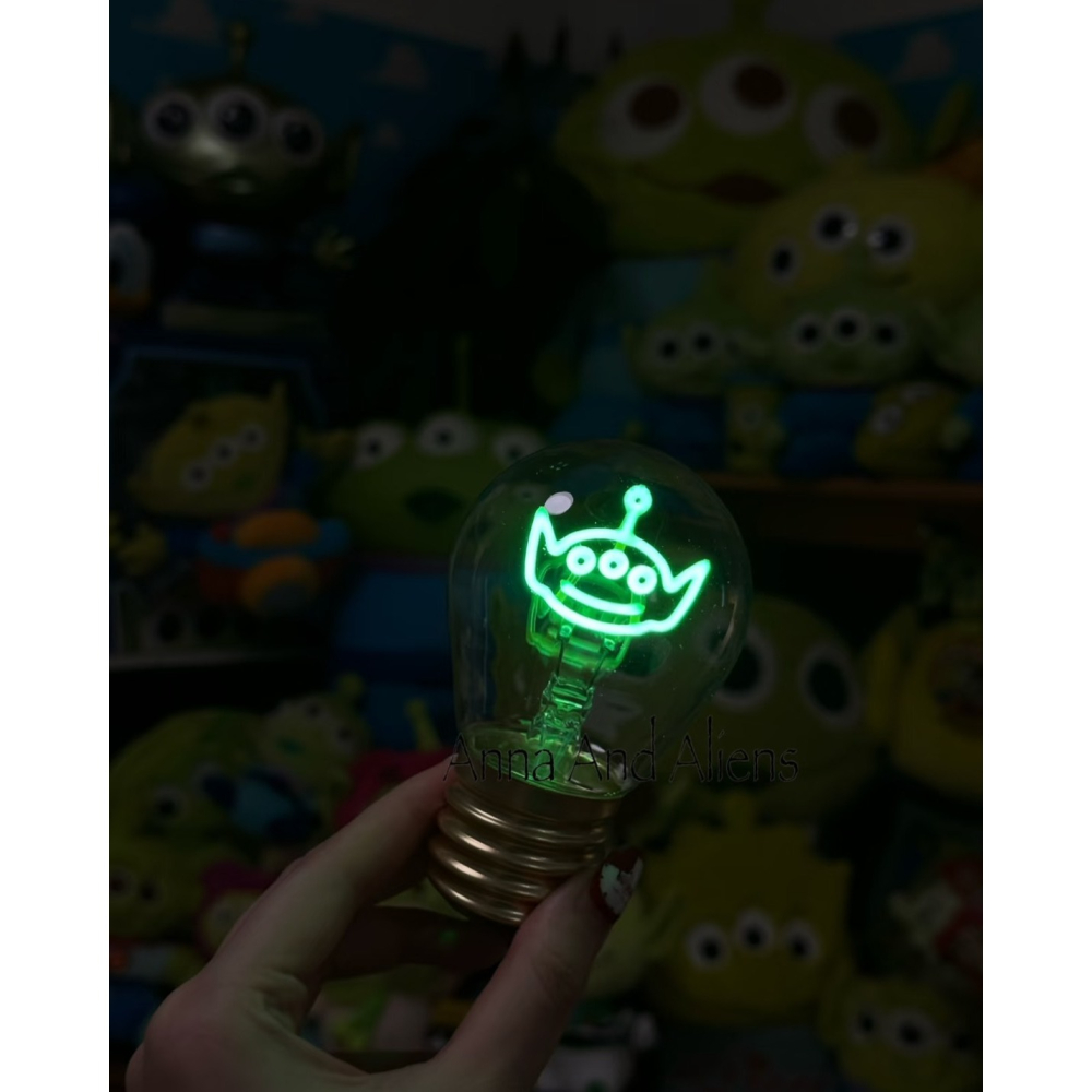 玩具總動員三眼怪燈泡 小夜燈 氛圍燈 禮物推薦 綠光LED裝飾燈 卡通造型擺飾 房間裝飾-細節圖5