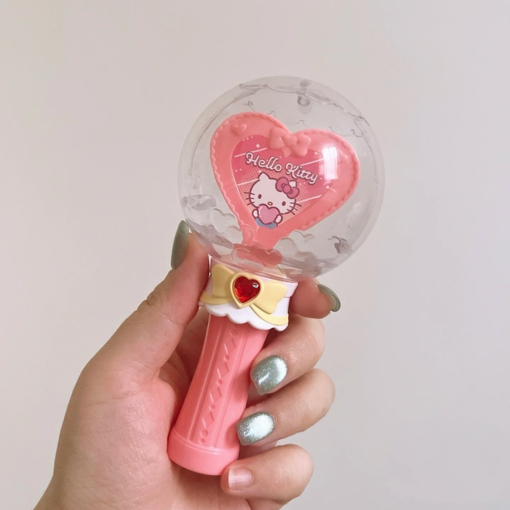 正版萬代扭蛋三麗鷗sanrio水晶球螢光棒 螢光棒造型水晶球 三麗鷗角色扭蛋 收藏擺飾 扭蛋-細節圖6
