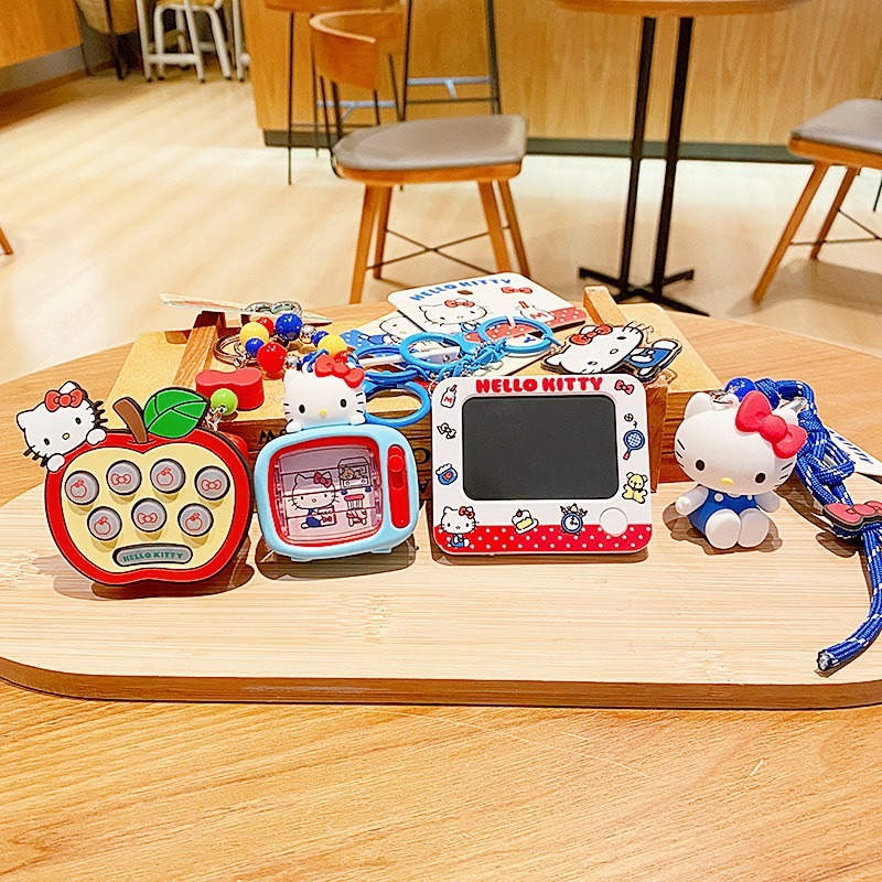 三麗鷗Kitty迷你玩具吊飾 掛飾 可愛鑰匙圈 復古迷你玩具 吊飾組 迷你玩具吊飾-細節圖3